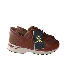Zeba Hands Free Slip In Walking Sneakers Jet Brown Leather Shoes Mens Size 11
